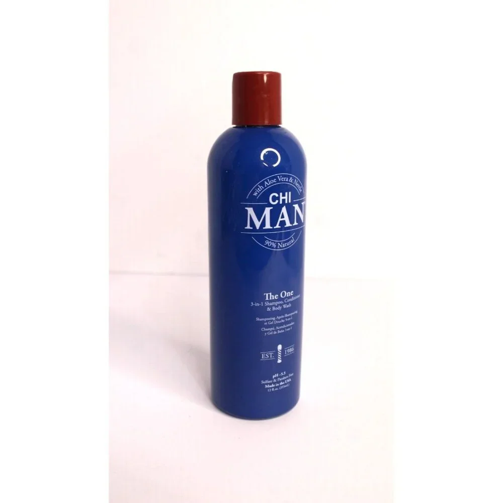 CHI MAN The One 3-in-One Shampoo Conditioner Body Wash Aloe Vera 12‎ fl oz New